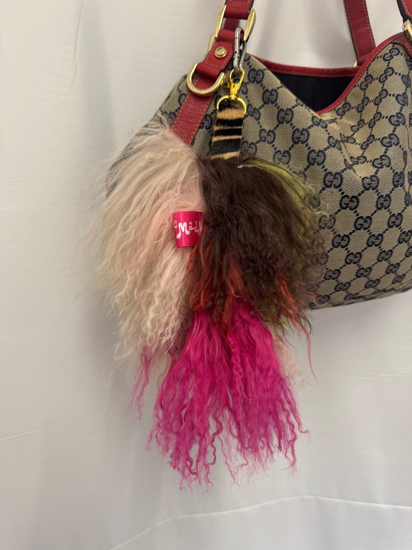 Pink and Green Mongolian Key Charm