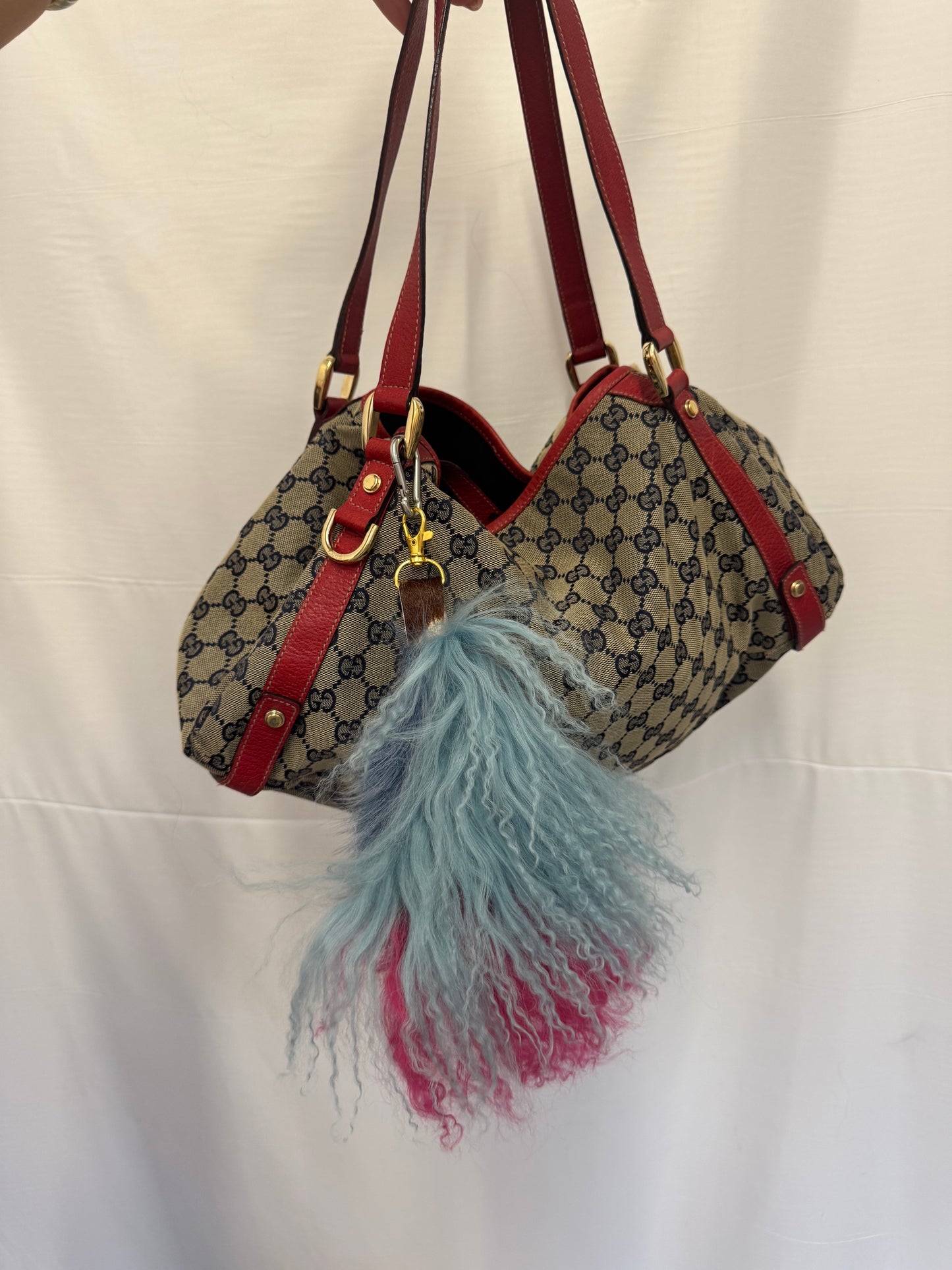 Blue and Pink Mongolian Key Charm