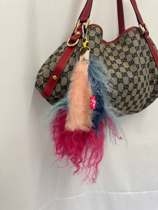 Blue and Pink Mongolian Key Charm