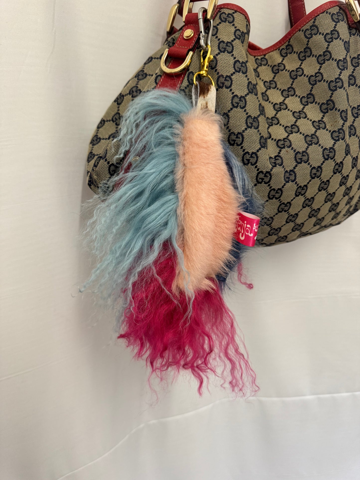 Blue and Pink Mongolian Key Charm