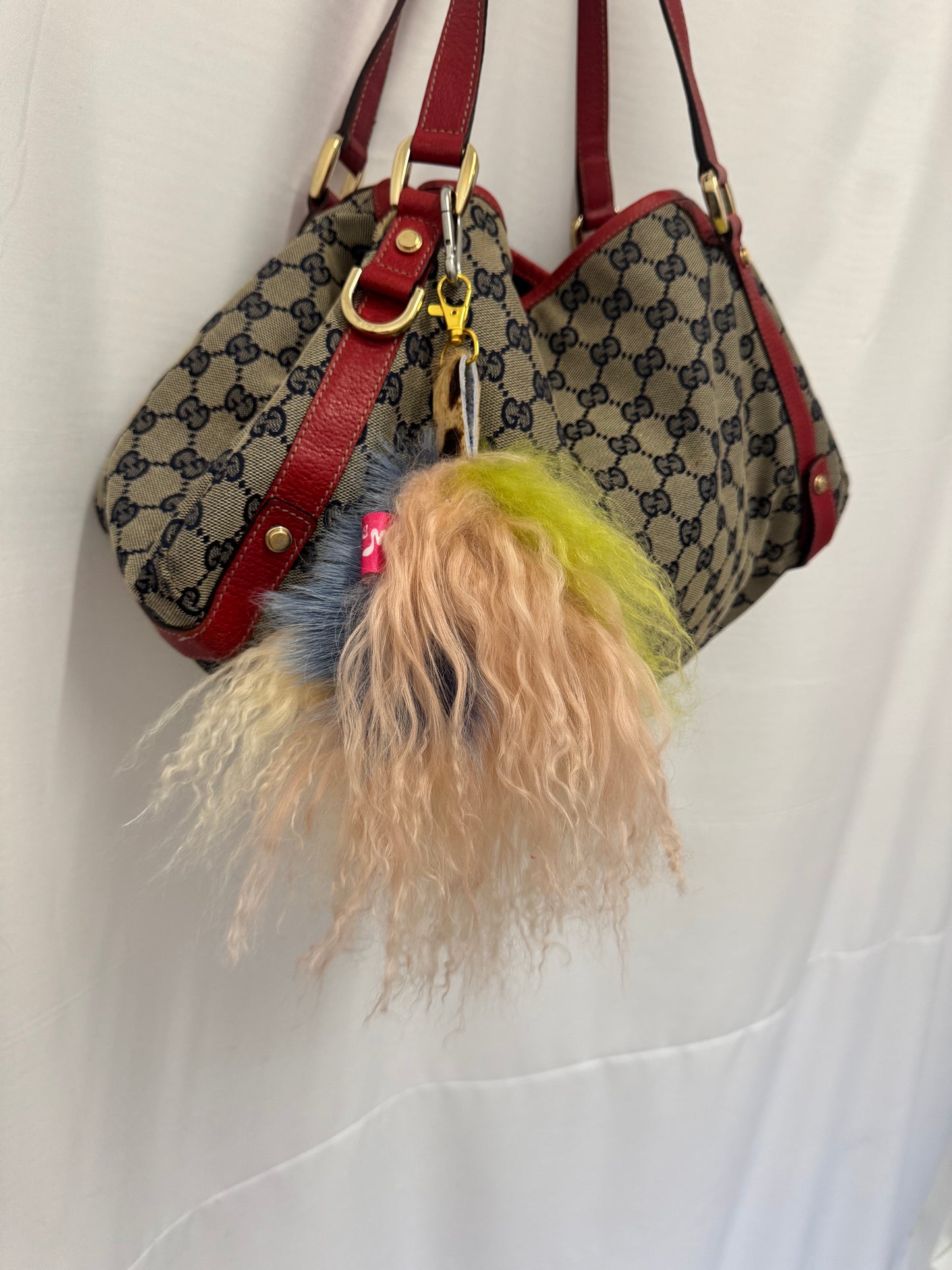 Green and Cream Mongolian Key Charm