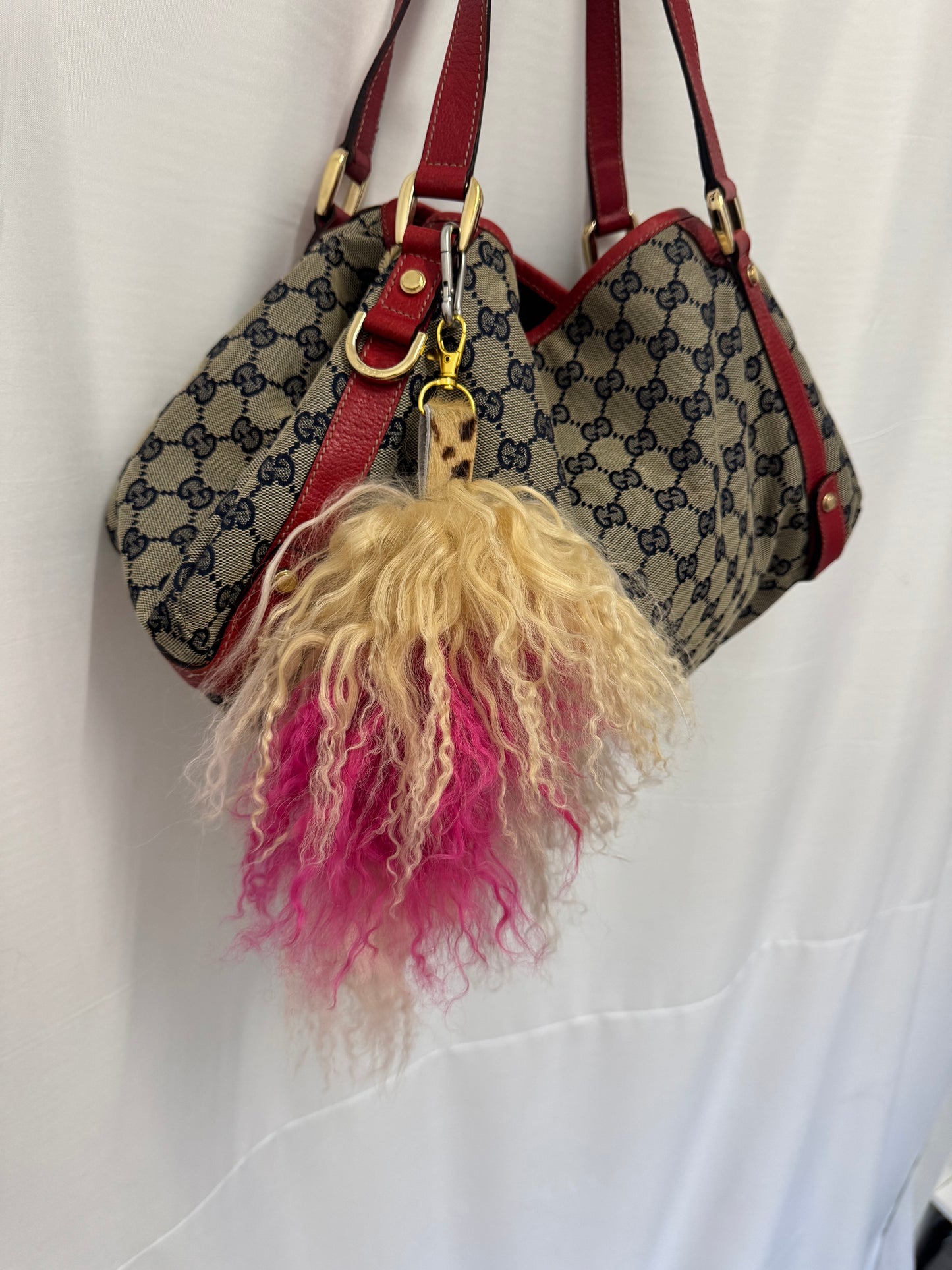 Pink and Cream Mongolian Key Charm