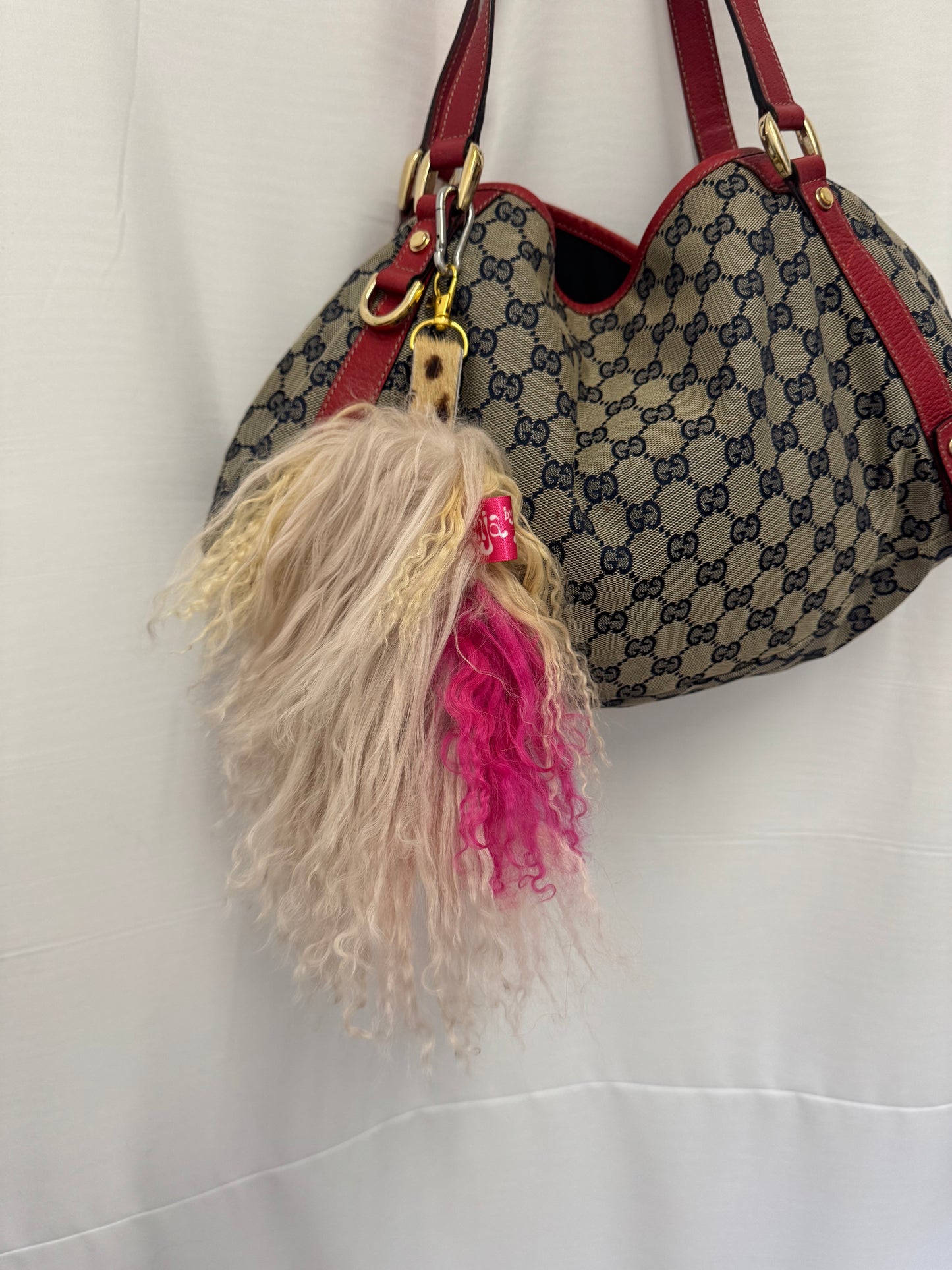 Pink and Cream Mongolian Key Charm