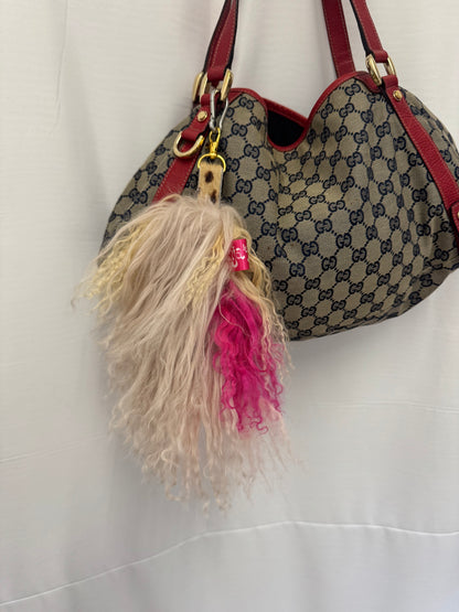 Pink and Cream Mongolian Key Charm
