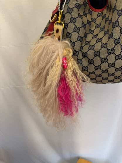 Pink and Cream Mongolian Key Charm