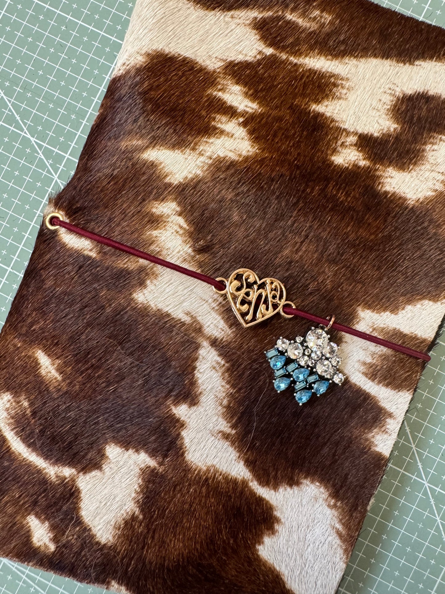 A5 Tri-Fold Cow Print Leather Journal Cover 1