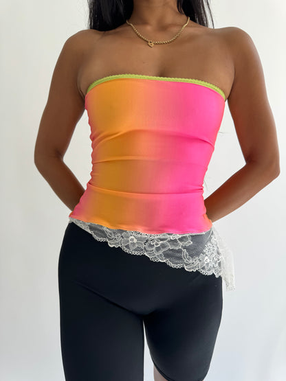 Ombre Lace Bandeau Top