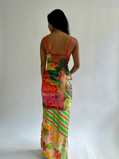 Patchwork Maxi Dress