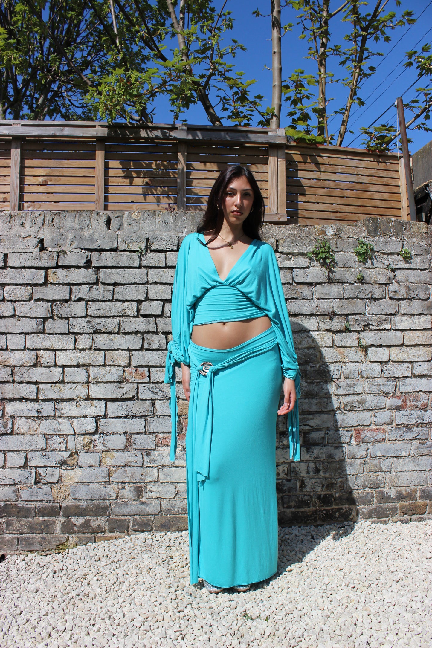 Turquoise Maxi Skirt
