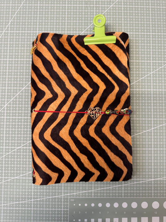 A5 Tri-fold leather journal cover with pocket - 1/1 pieces