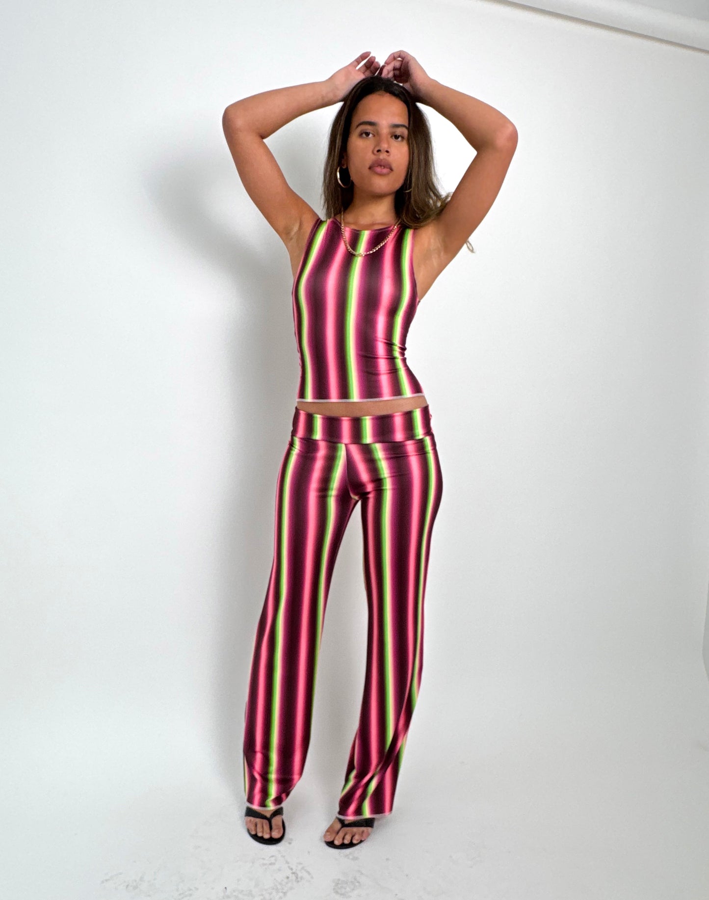 The Raspberry Stripe Vest