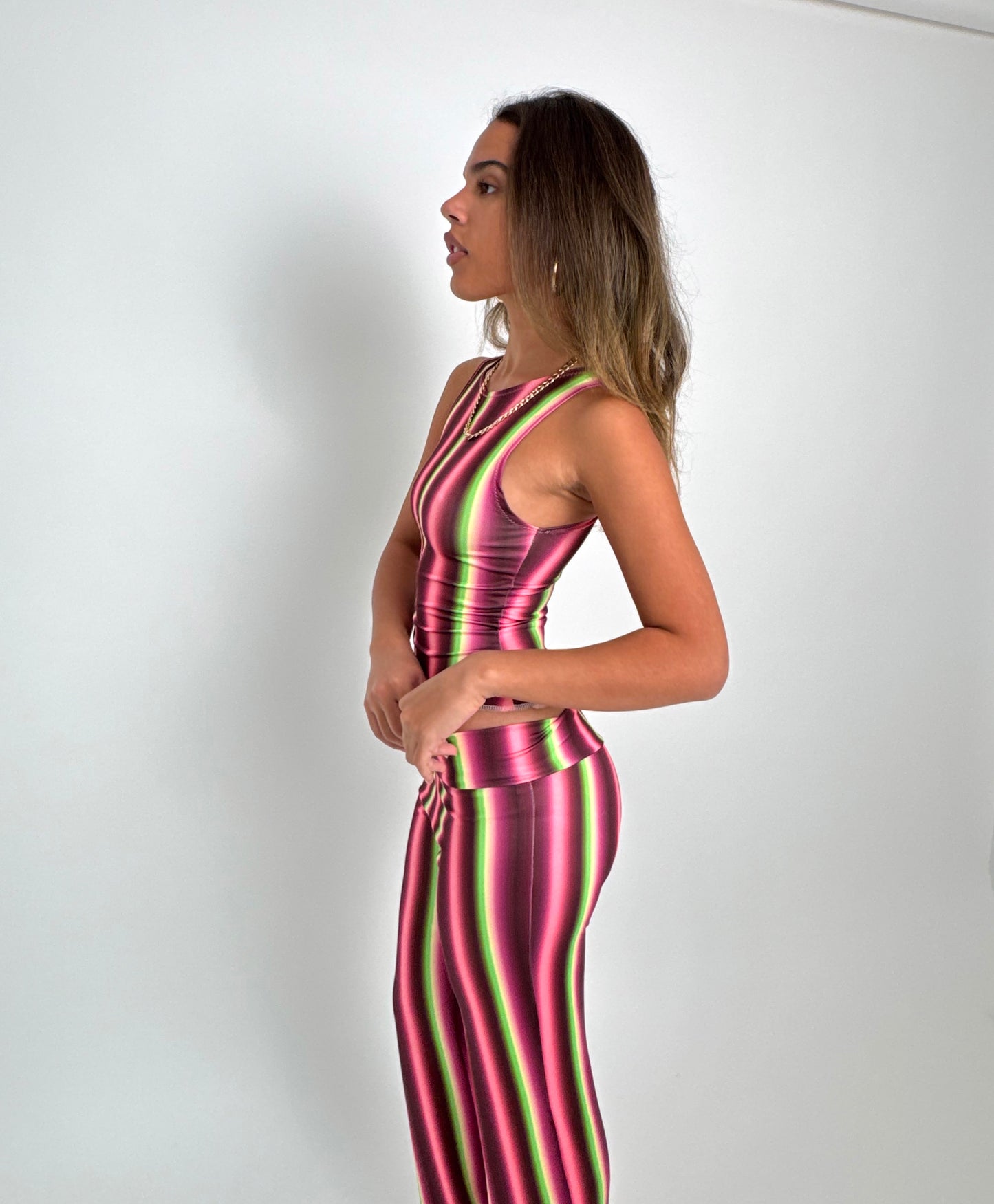 The Raspberry Stripe Vest