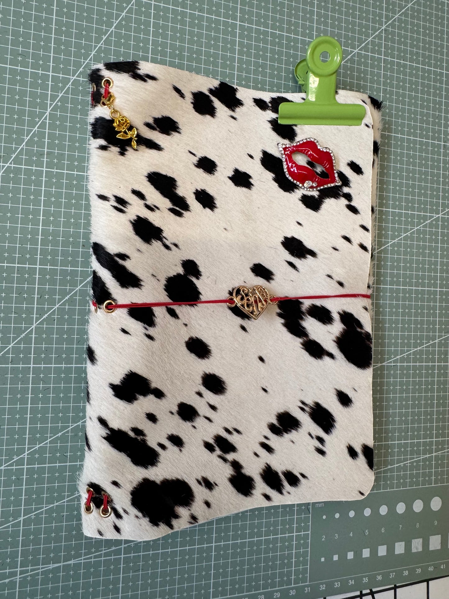 A5 Tri-fold leather journal cover with pocket - 1/1 pieces