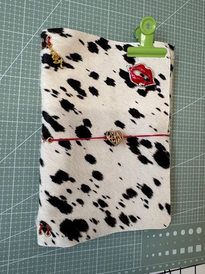 A5 Tri-fold leather journal cover with pocket - 1/1 pieces