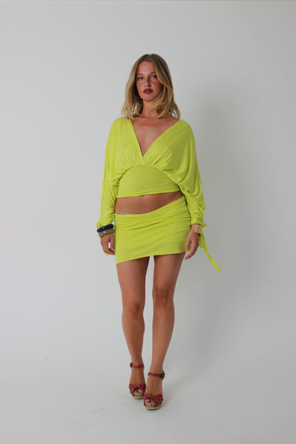 Chartreuse Mini Skirt