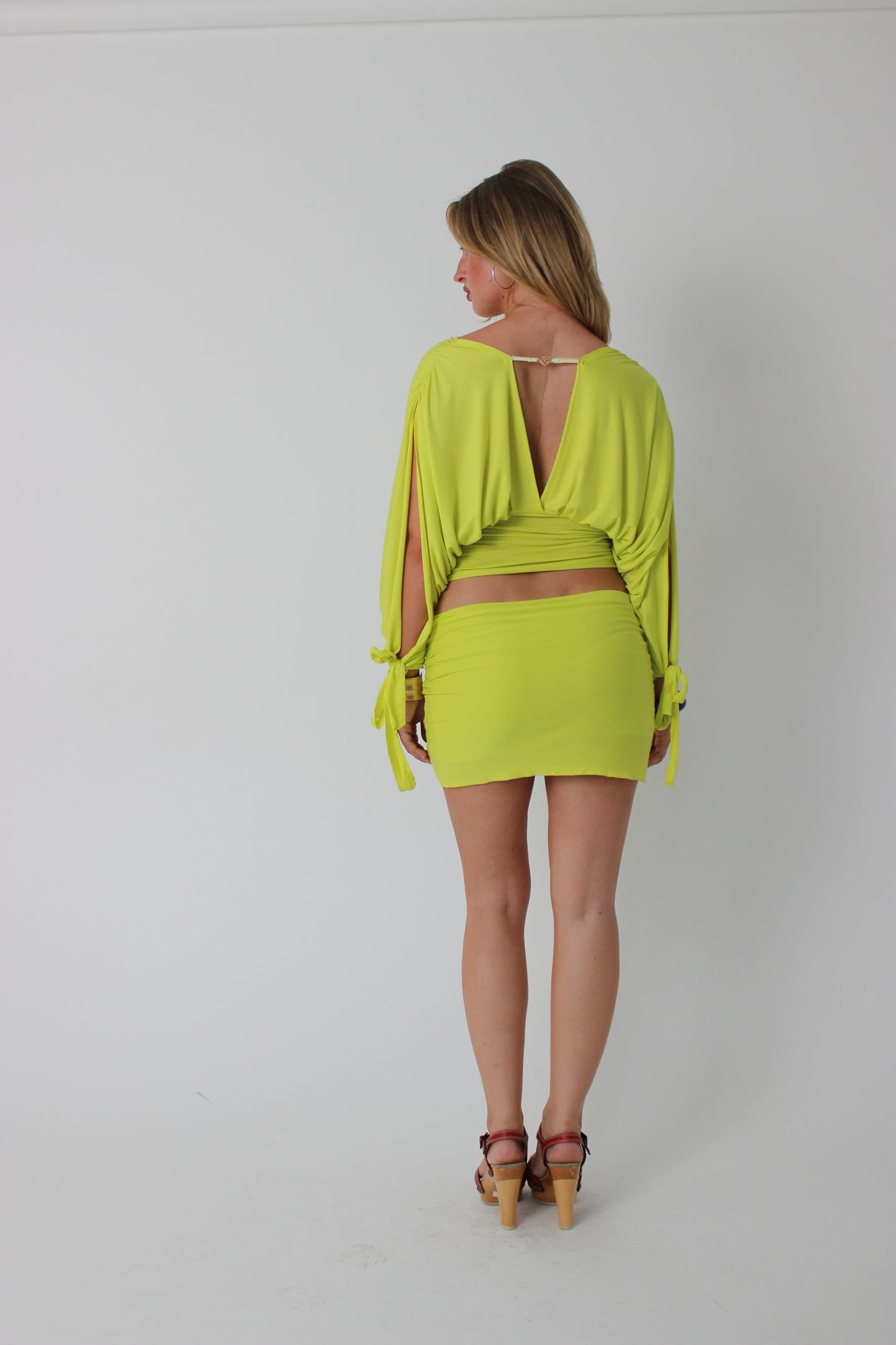 Chartreuse Mini Skirt