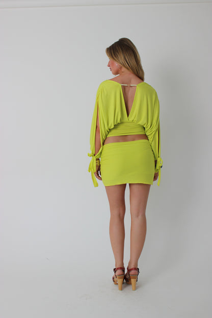 Chartreuse Mini Skirt