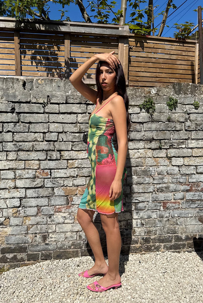 Patchwork Mesh Dress