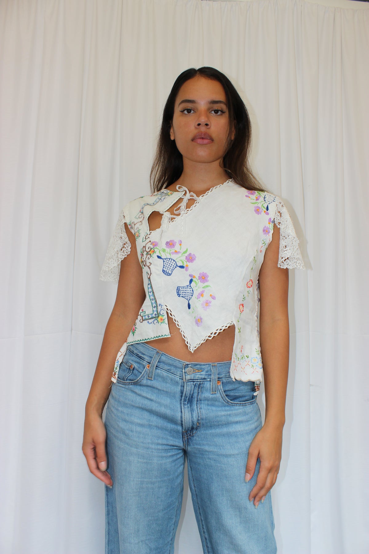 Upcycled Embroidery Top