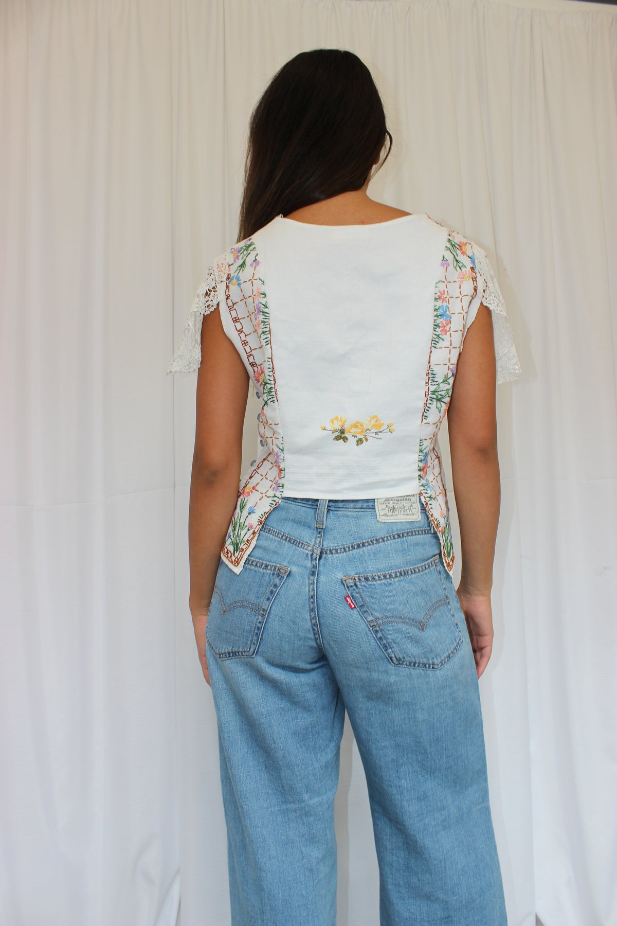 Upcycled Embroidery Top
