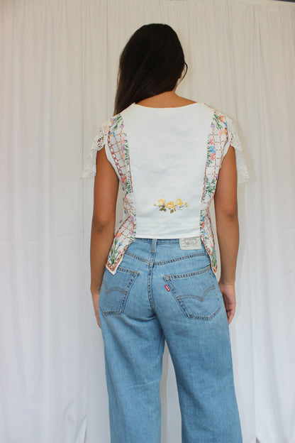 Upcycled Embroidery Top