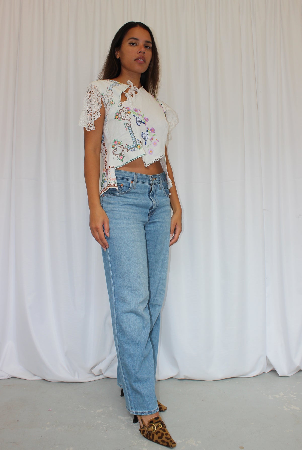 Upcycled Embroidery Top