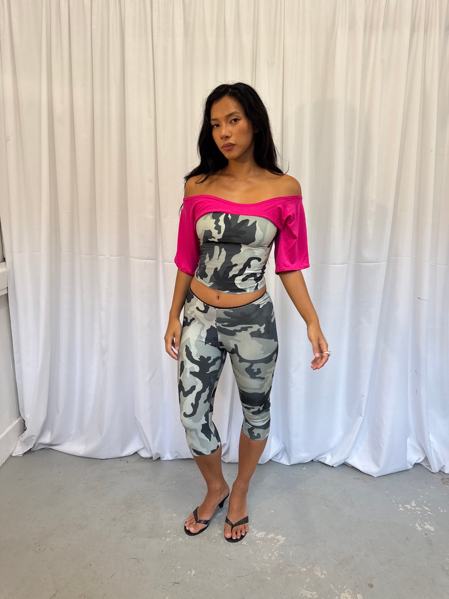 Grey Camo Capris