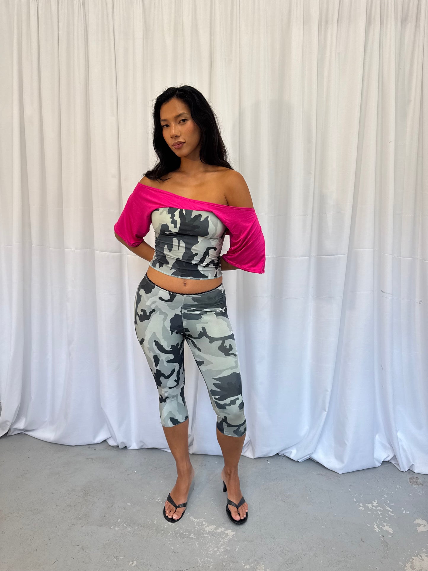 Grey Camo Capris