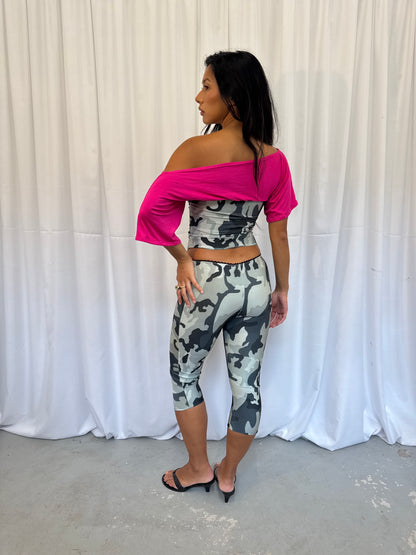 Grey Camo Capris