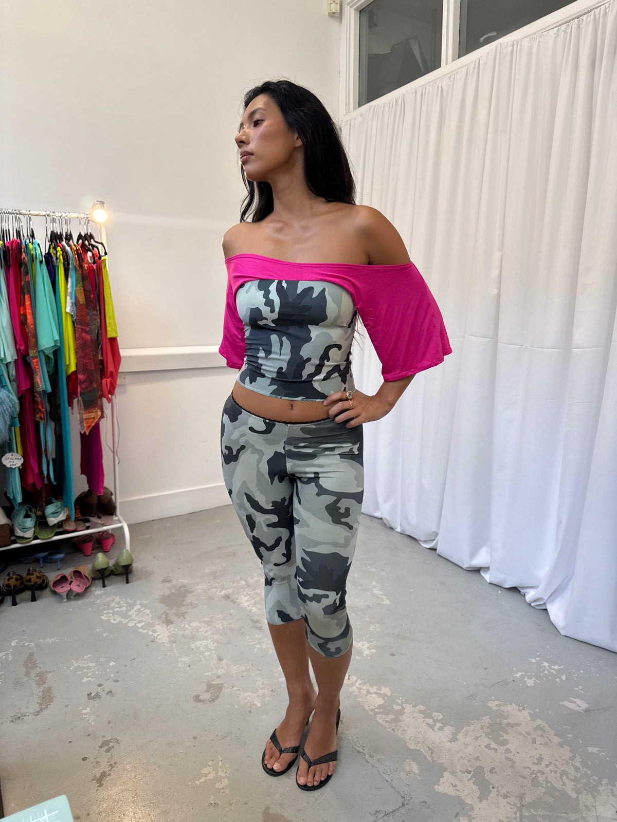 Grey Camo Capris