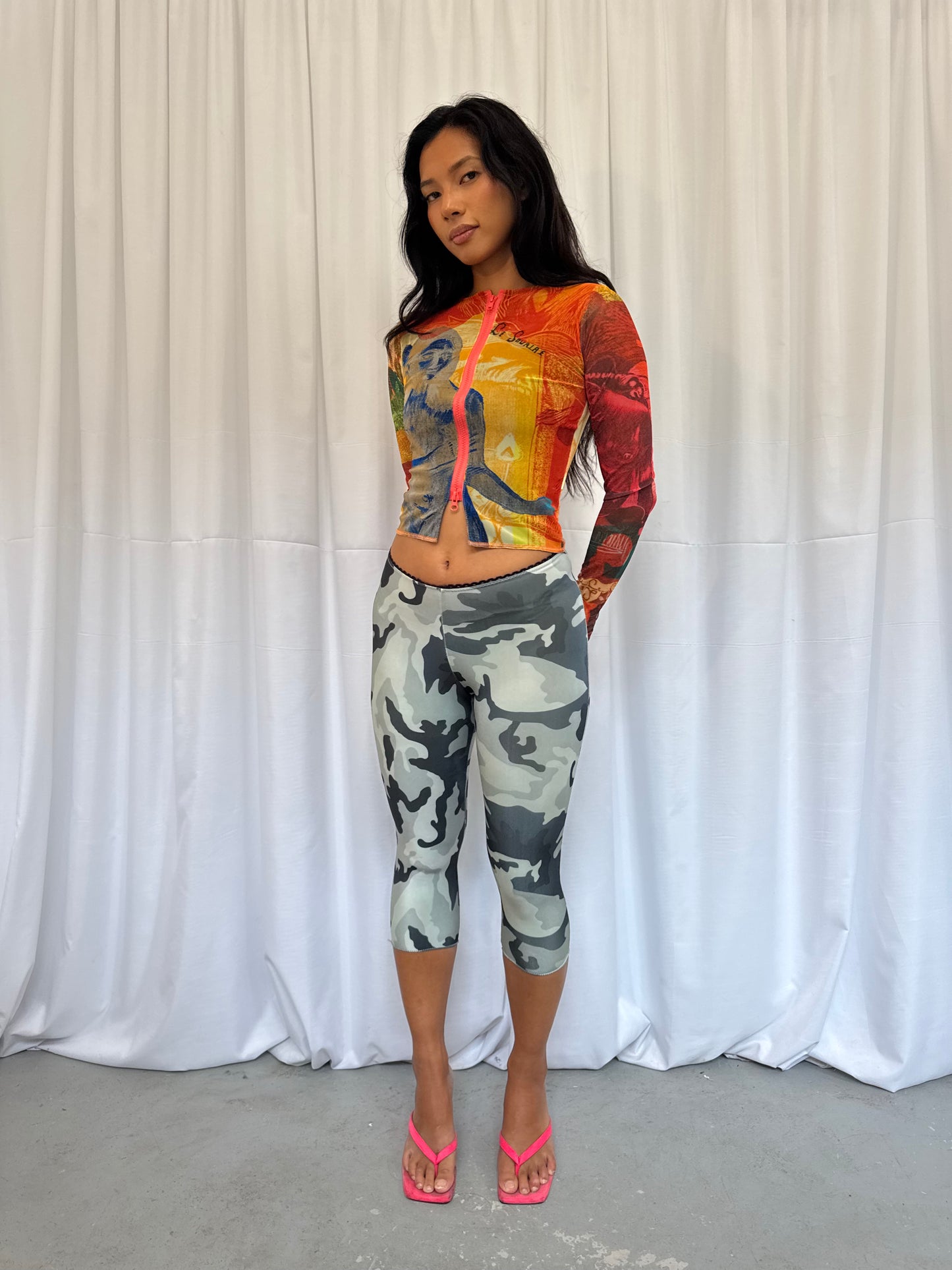 Grey Camo Capris