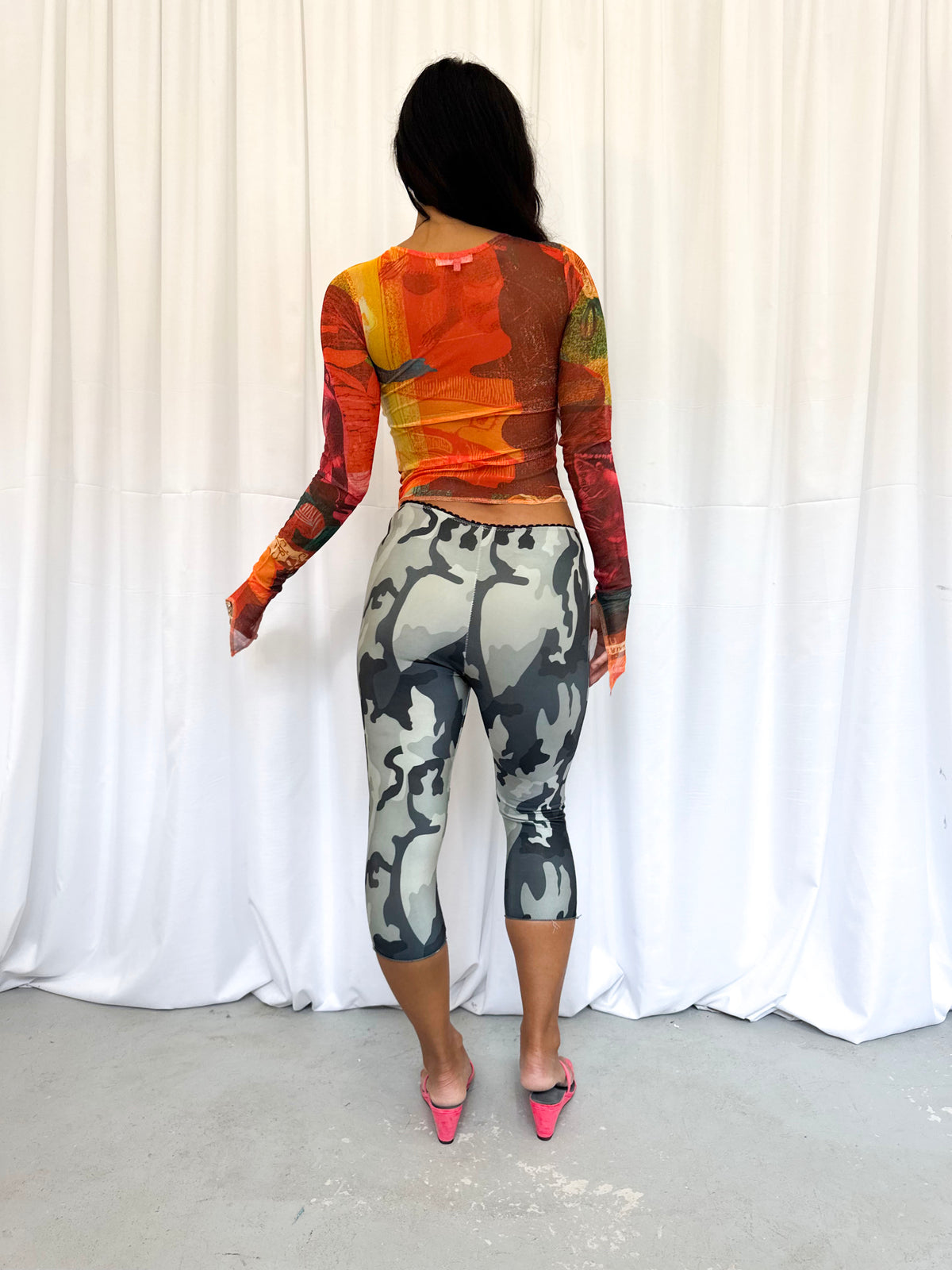 Grey Camo Capris