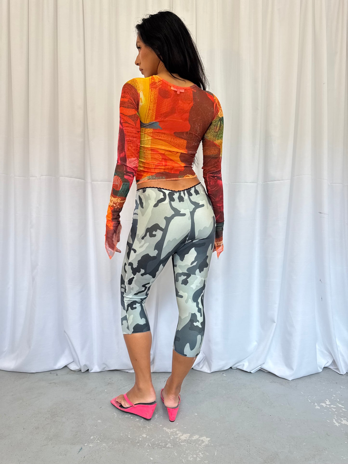 Grey Camo Capris