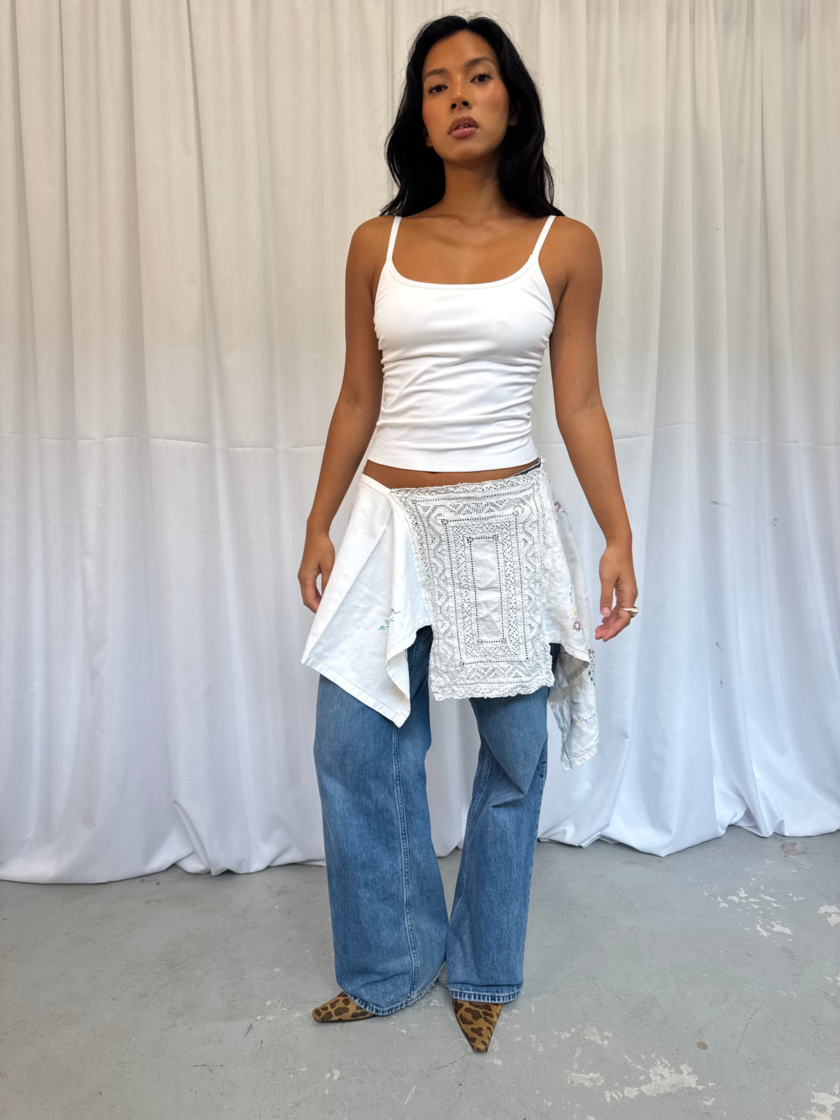 Upcycled Crochet Wrap Skirt