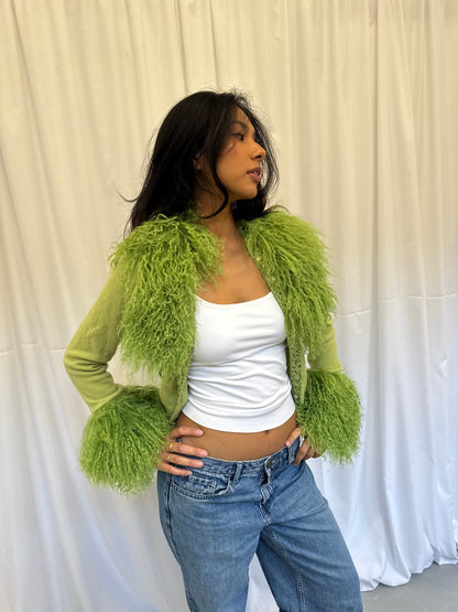 Green Wool Cardigan