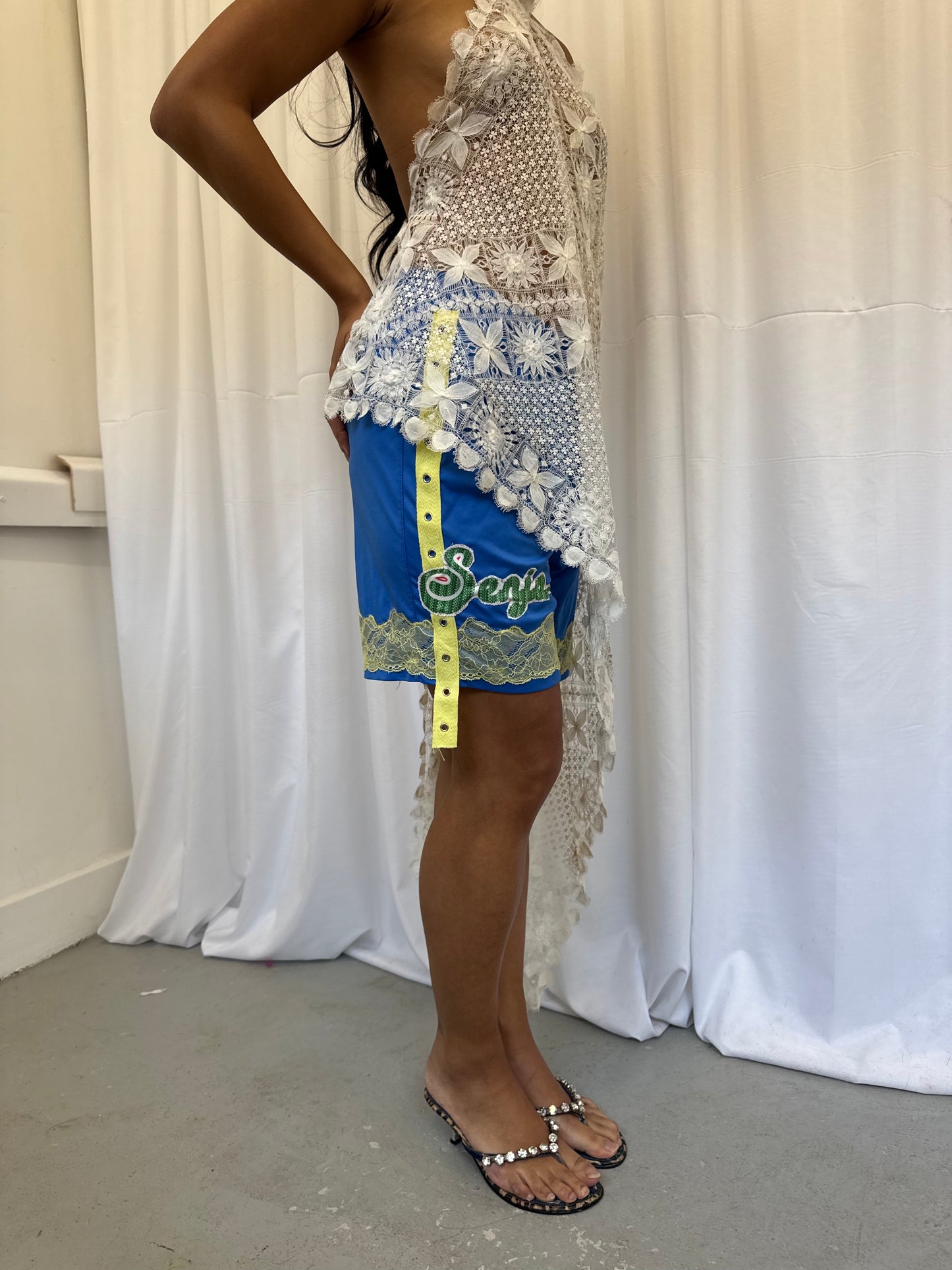 Upcycled Crochet Asymmetric Top