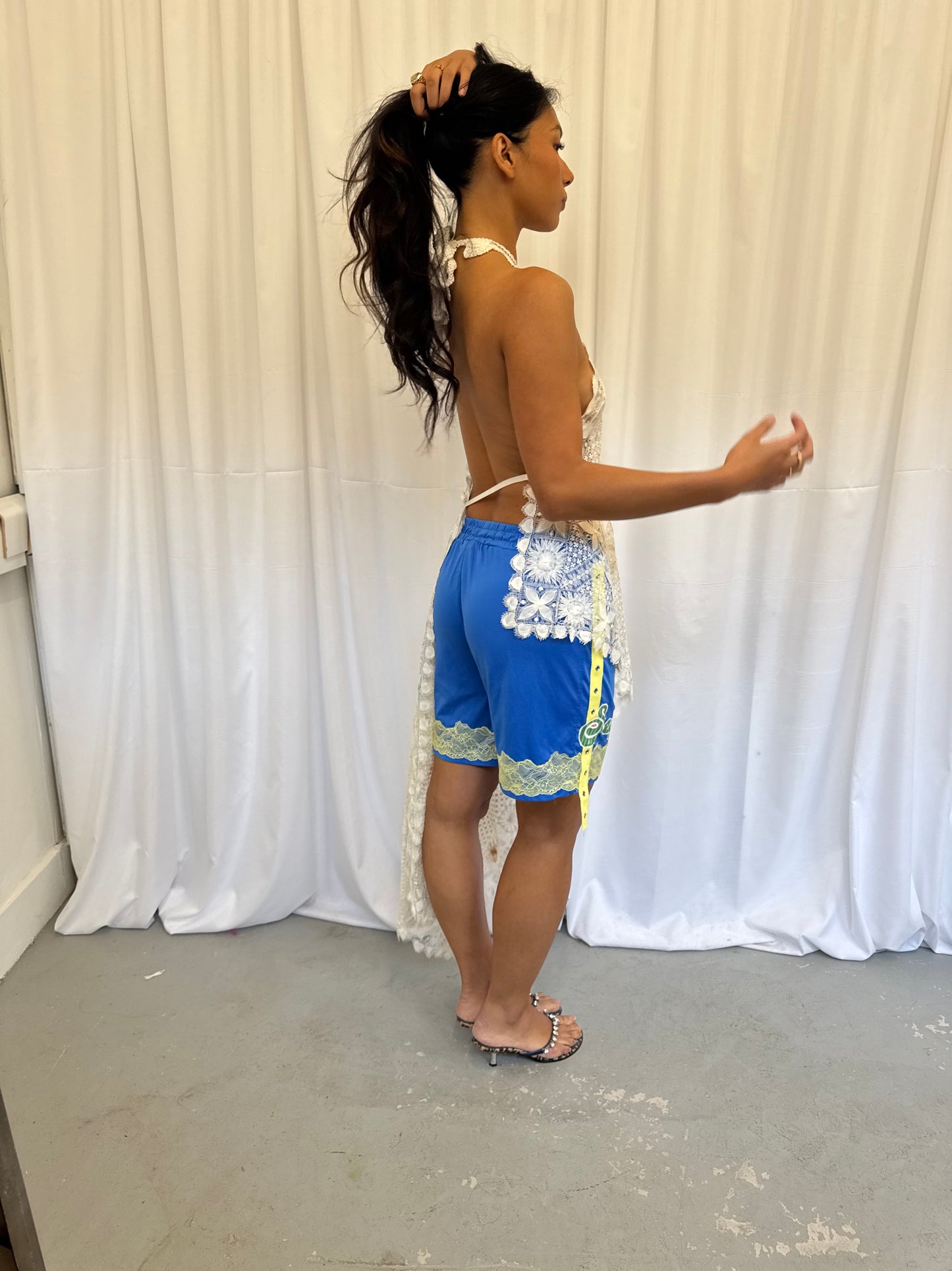 Upcycled Crochet Asymmetric Top