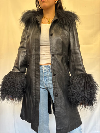 Long Black Leather Jacket