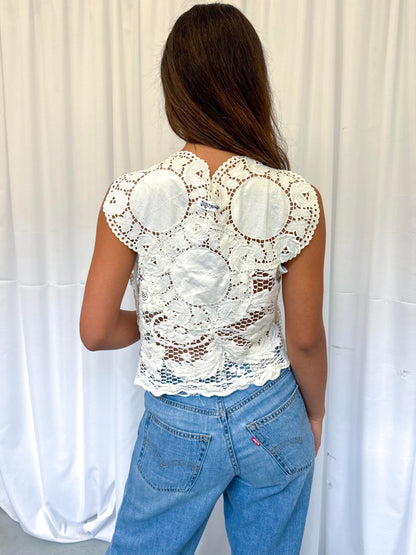 Upcycled Doily Top
