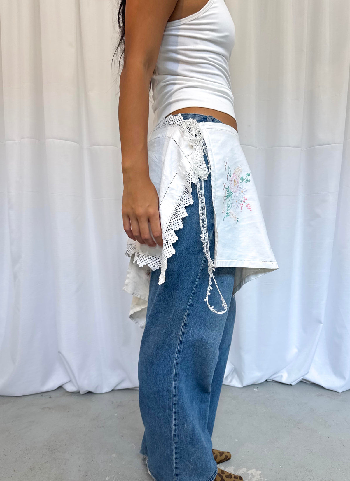 Upcycled Crochet Wrap Skirt