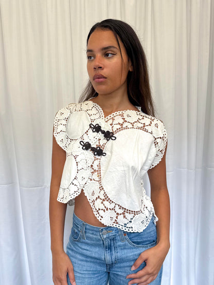 Upcycled Doily Top