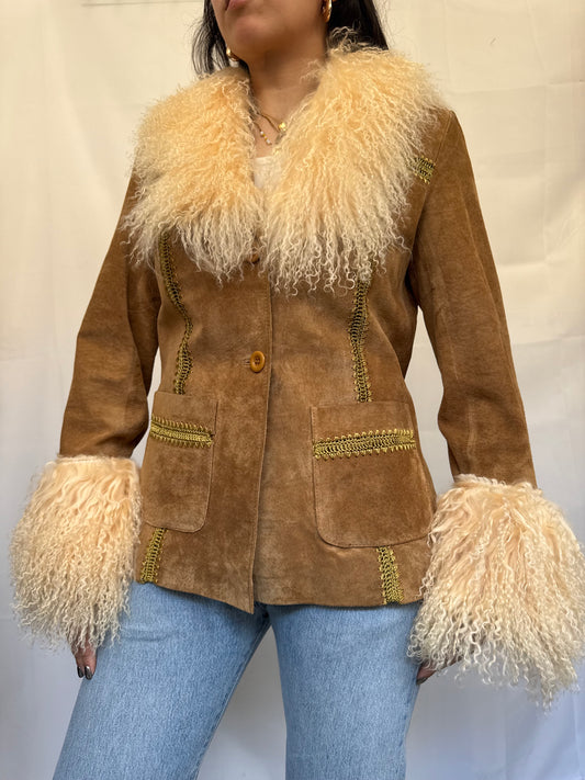 Toffee Brown Suede Jacket