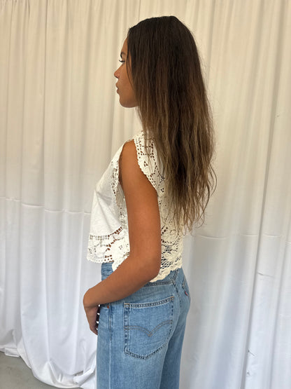 Upcycled Doily Top