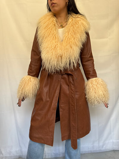 Long Brown Leather Jacket