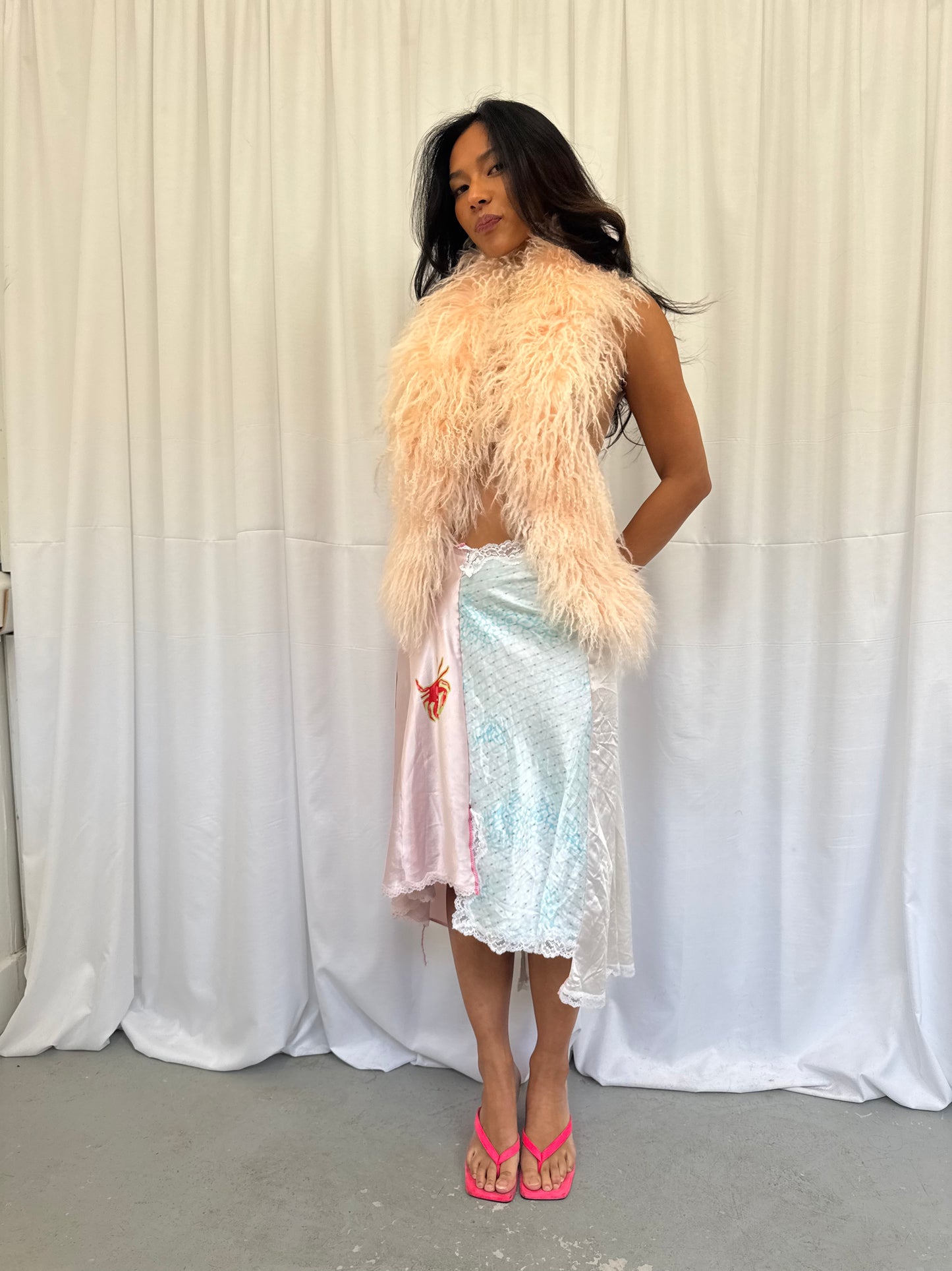 Pink Mongolian Fluffy Top
