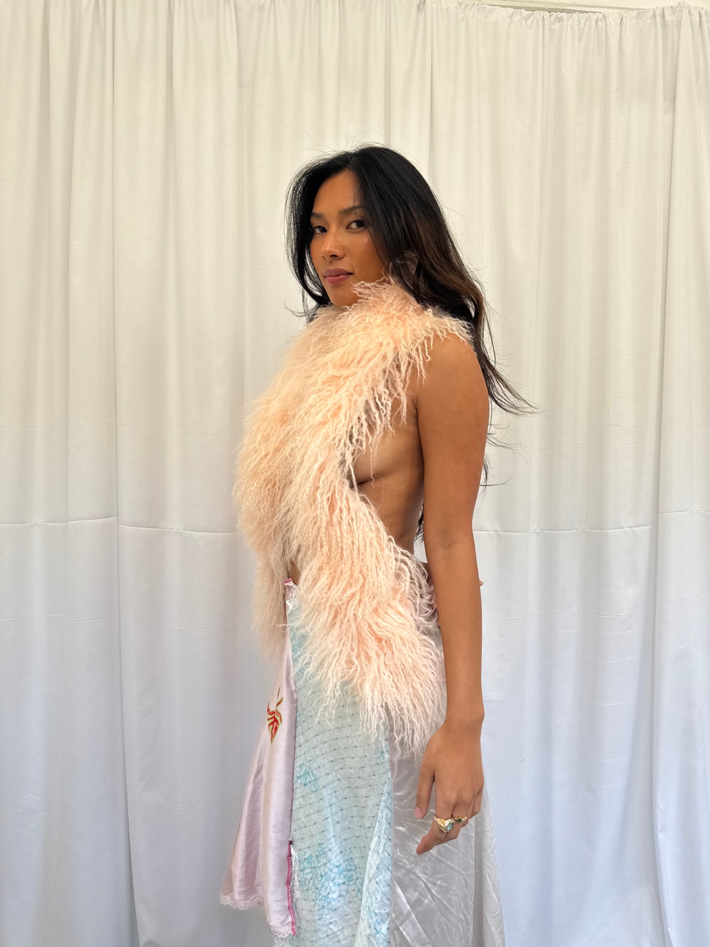 Pink Mongolian Fluffy Top