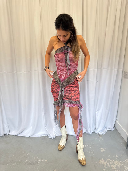 Lace Ruffle Halter Top