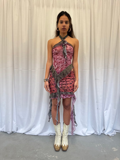 Lace Ruffle Halter Top