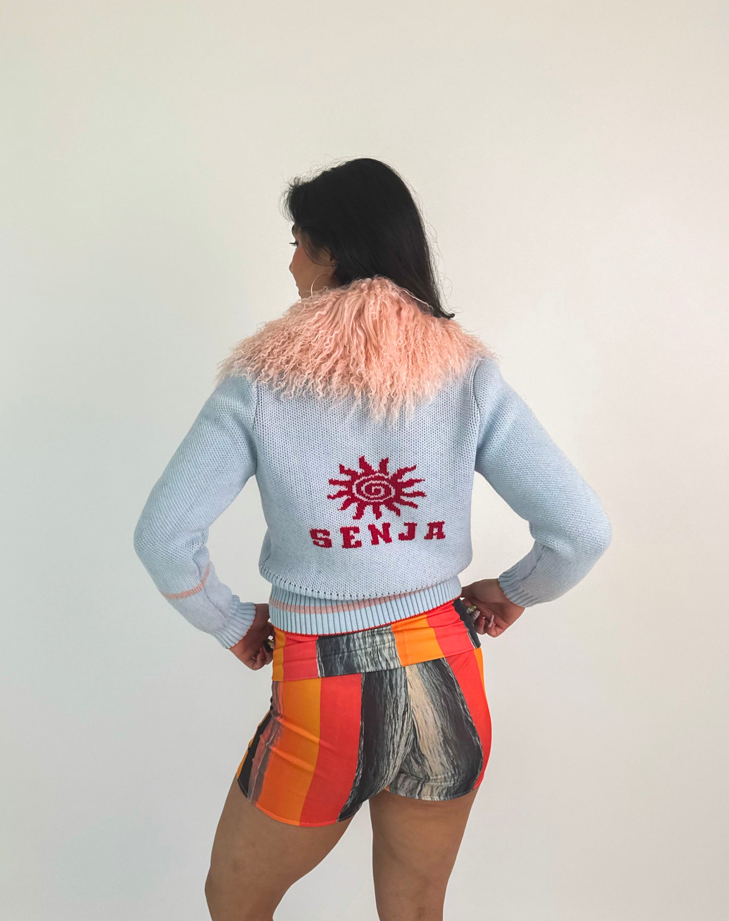 Glacier Blue Knit Track Top