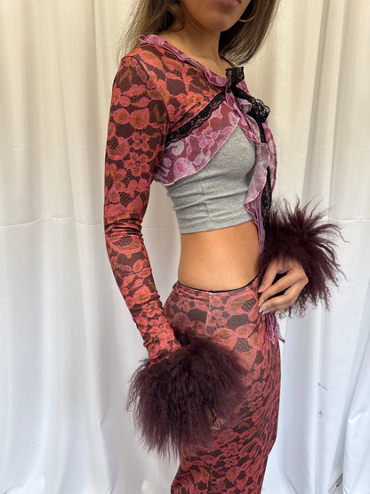 Lace Fluffy Tie Sleeves